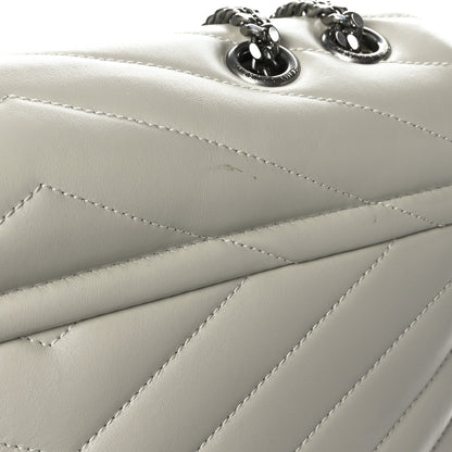Saint Laurent Calfskin Y Quilted Monogram Medium Loulou Chain Satchel Ivory 10 of 12