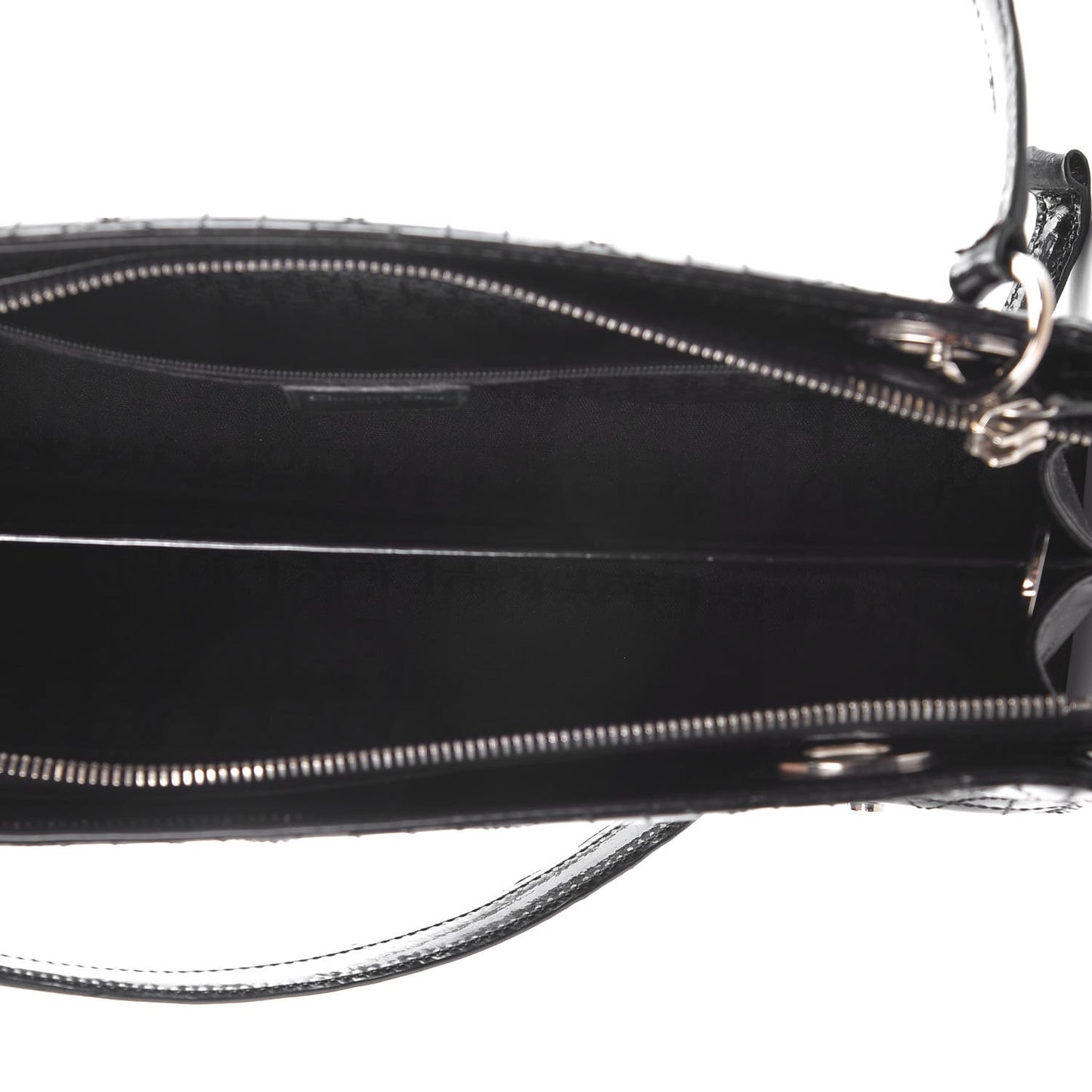 Patent Cannage Stitched East West Lady Dior Black