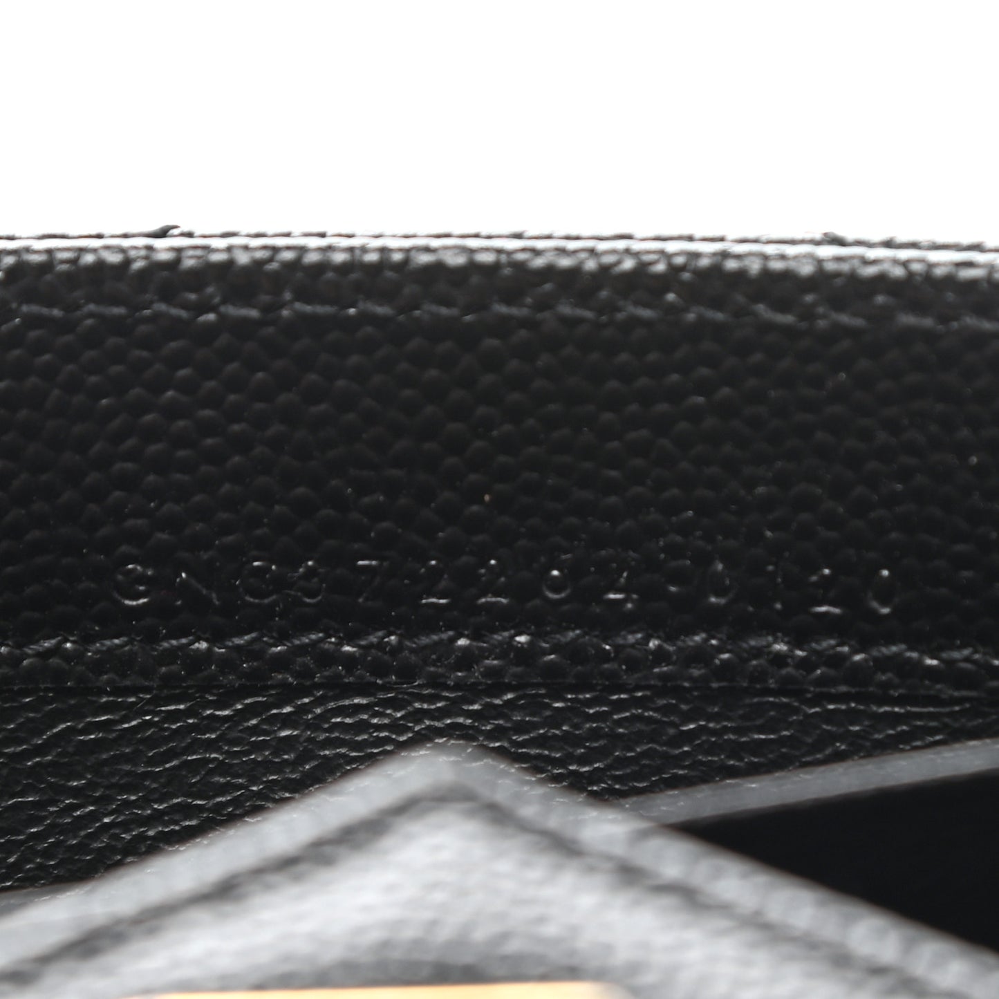 Grain De Poudre Matelasse Chevron Monogram Flap Wallet Black