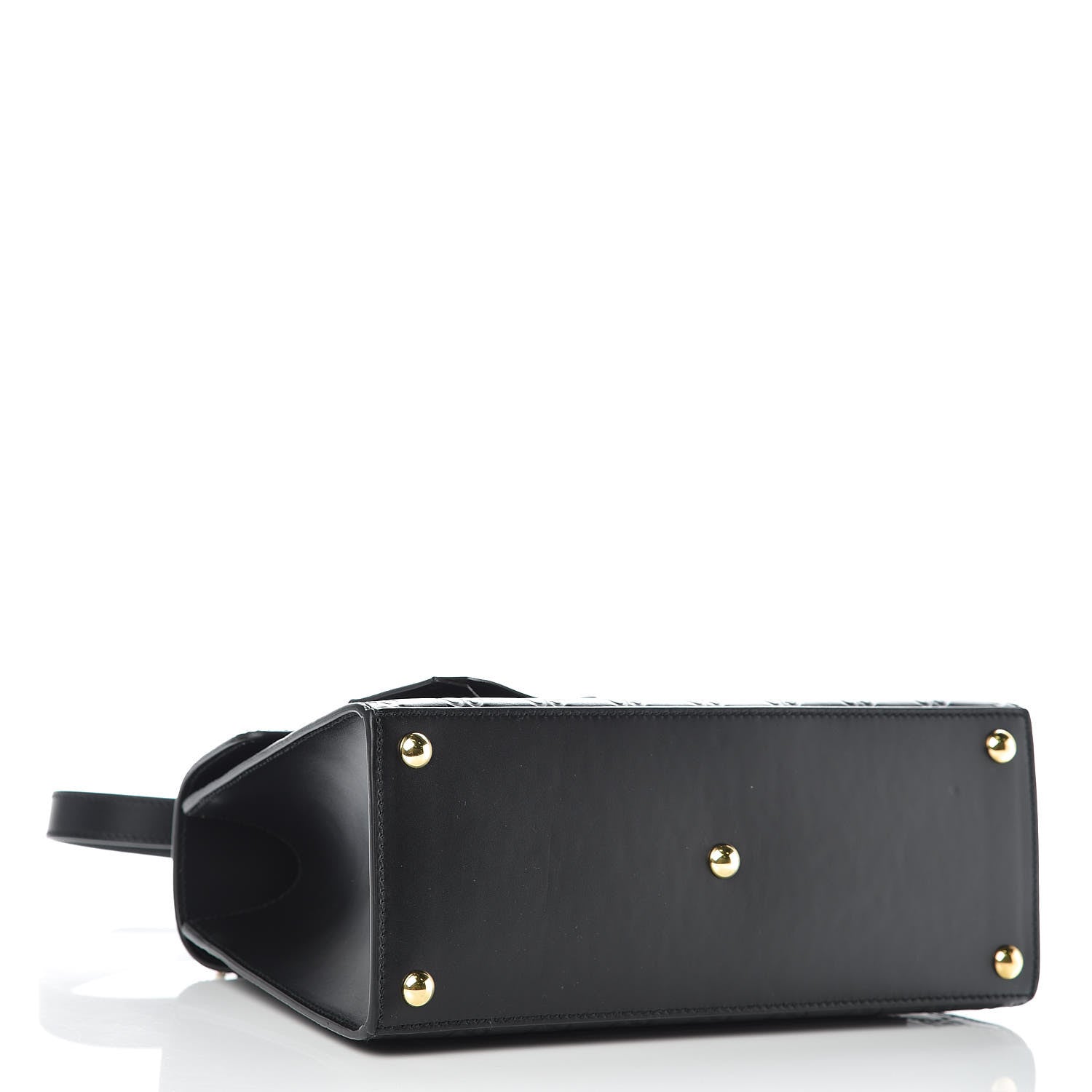 Gucci Guccissima Signature Small Padlock Top Handle Bag Black 4 of 9