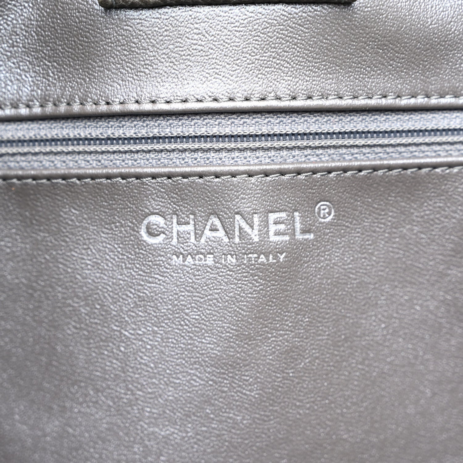 Chanel Metallic Caviar Large Be Caviar Tote Grey 8 of 11