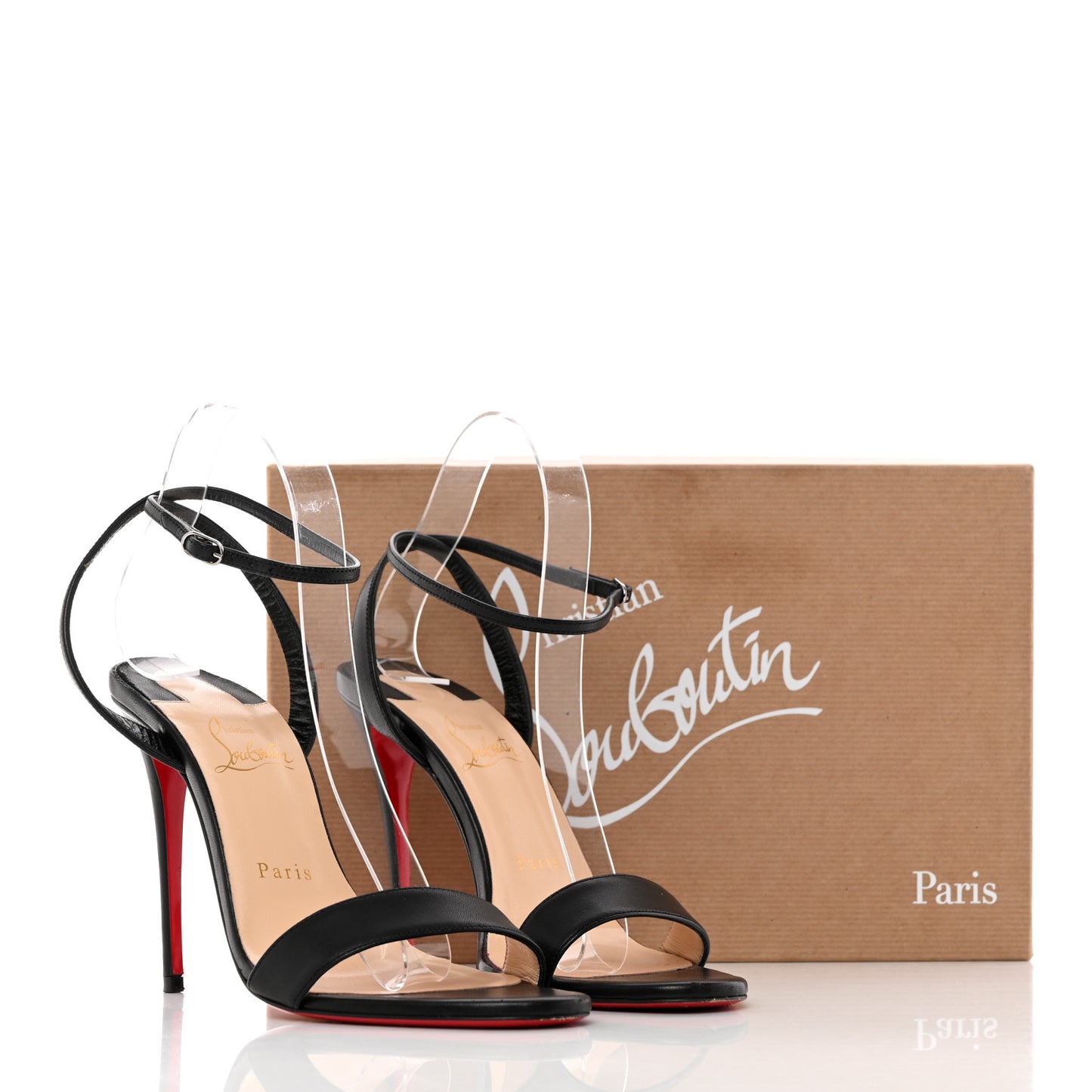 Nappa Loubigirl 100 Sandals 38 Black