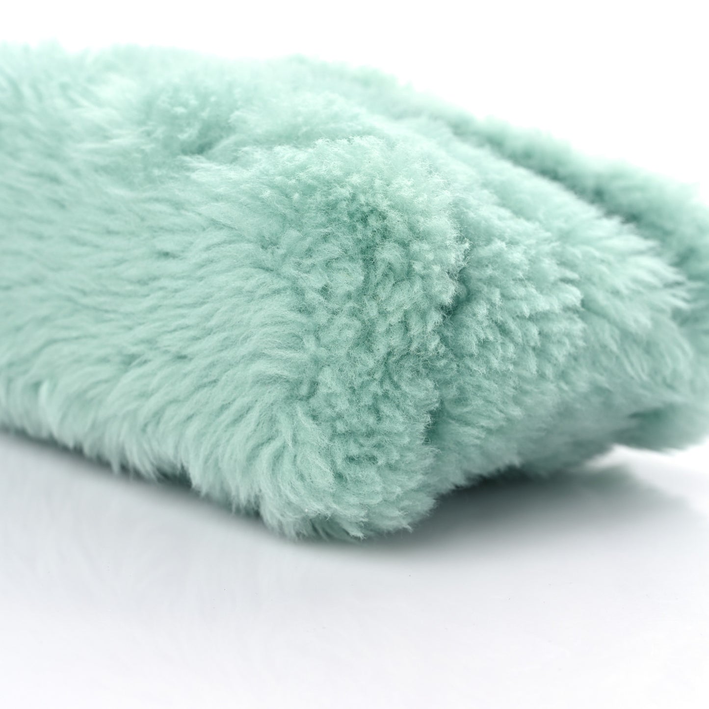 Shearling Quilted Monogram Loulou Puffer Pouch Clutch Iced Mint