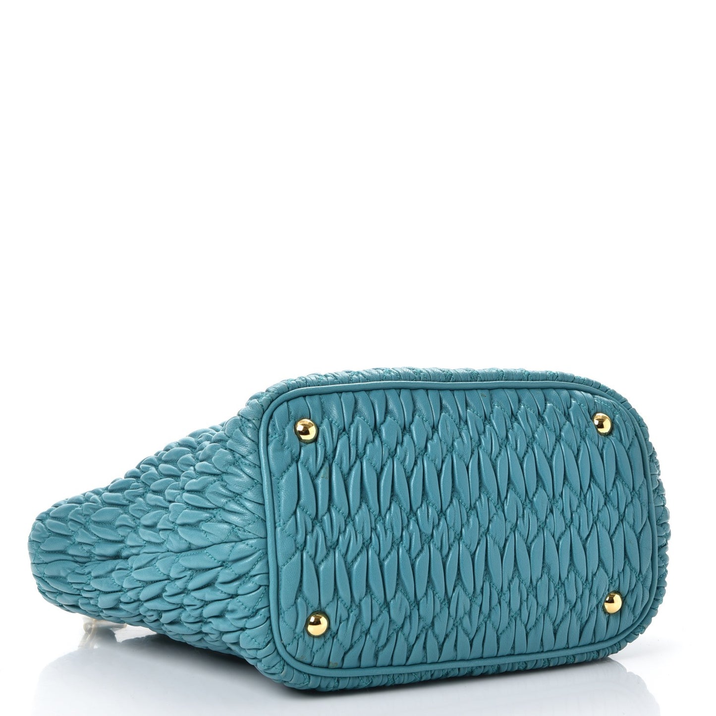 Nappa Matelasse Swarovski Crystal Tote Turchese