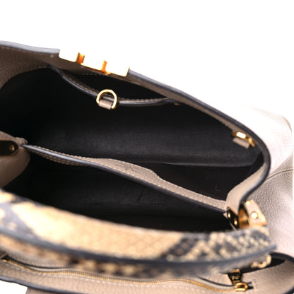 Louis Vuitton Taurillon Snakeskin Capucines PM Galet 5 of 13