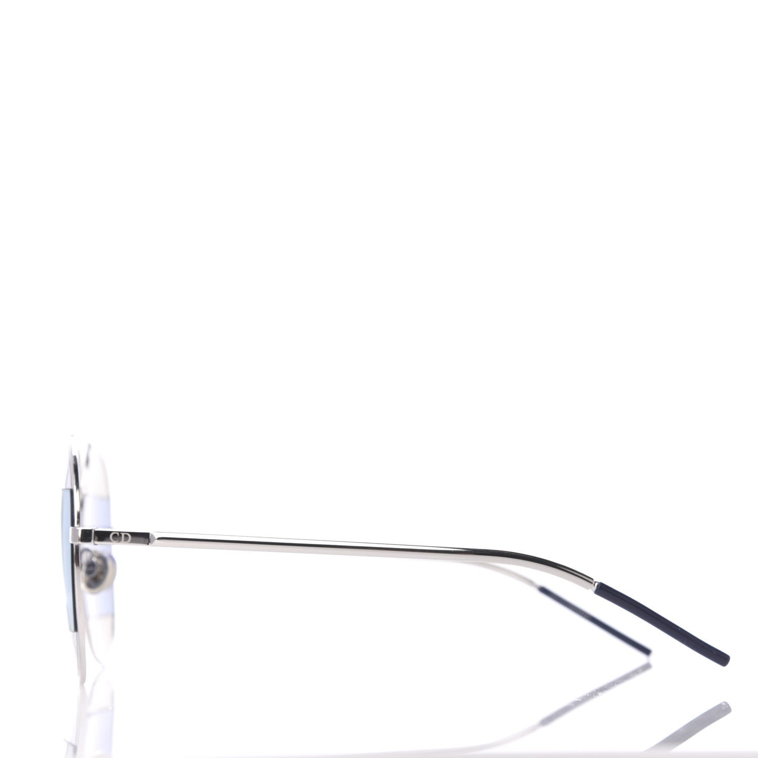 Christian Dior Metal Split 1 Aviator Sunglasses Silver Blue 3 of 7