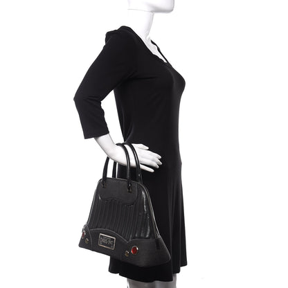 Christian Dior Denim Perforated Trailer Trash Tote Black 2 of 18