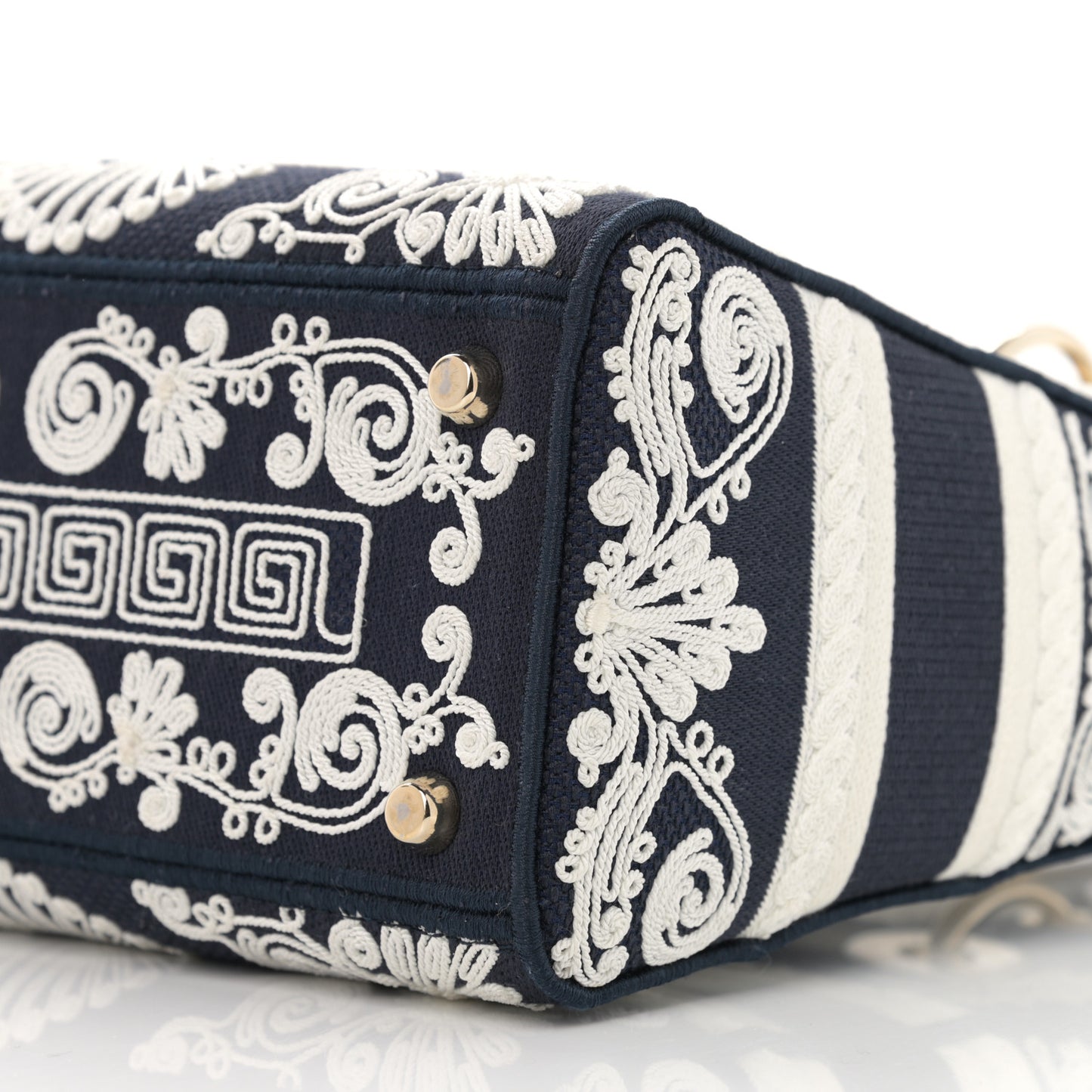 Embroidered Cornely Medium Lady D-Lite Blue White