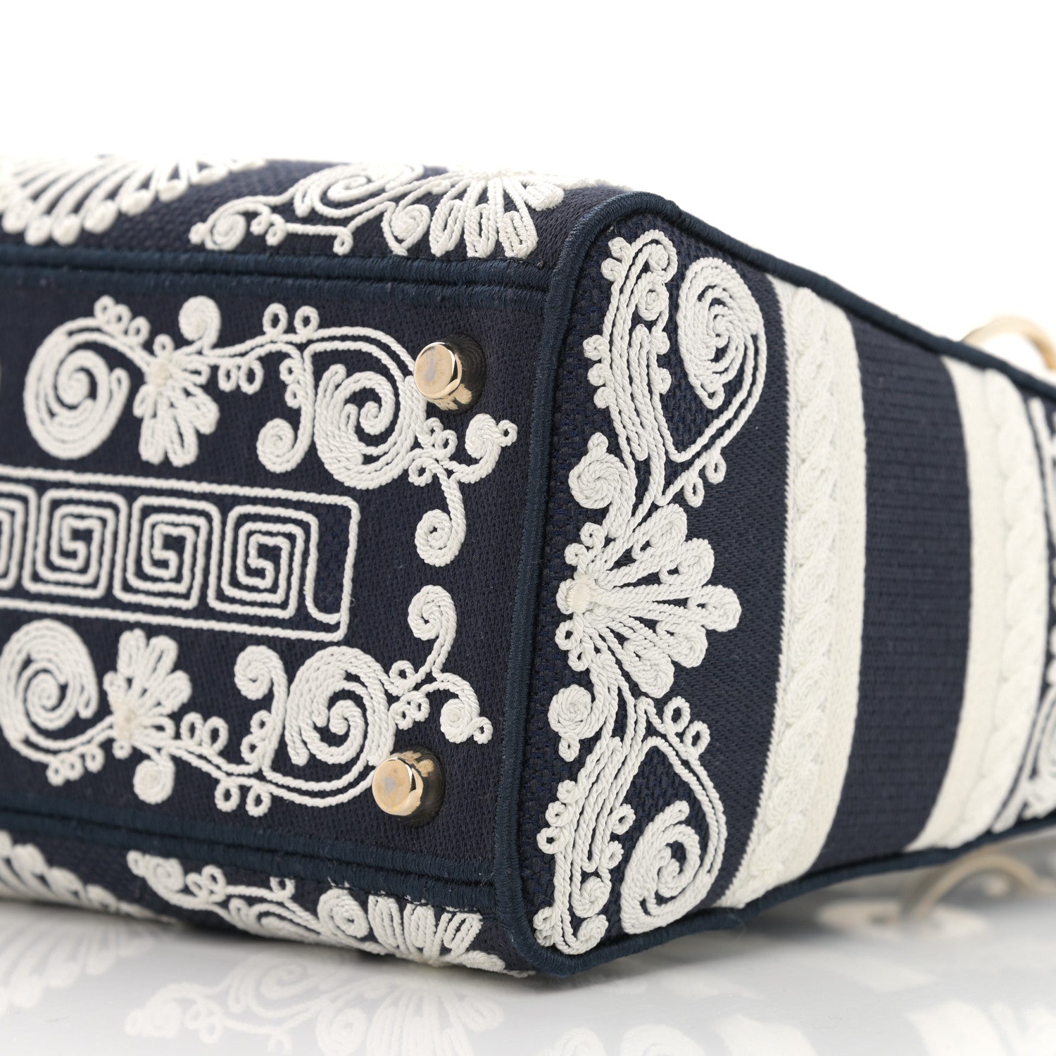 Christian Dior Embroidered Cornely Medium Lady D-Lite Blue White 10 of 10