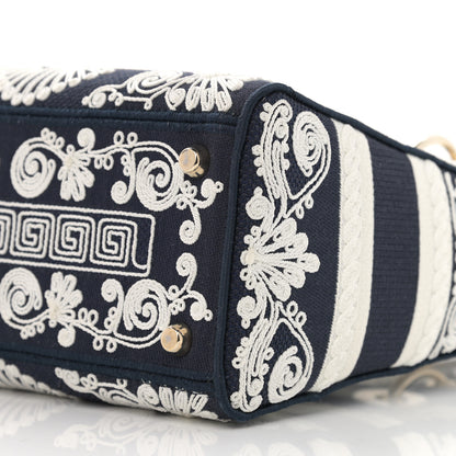 Christian Dior Embroidered Cornely Medium Lady D-Lite Blue White 10 of 10