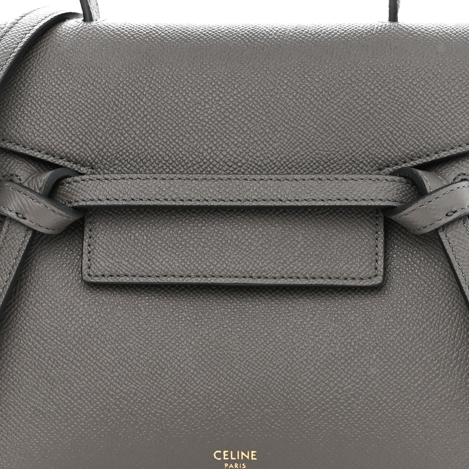 Celine Grained Calfskin Nano Belt Bag Grey 9 of 11