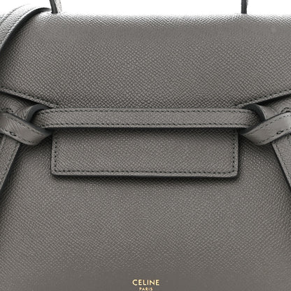 Celine Grained Calfskin Nano Belt Bag Grey 9 of 11