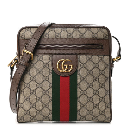 Gucci GG Supreme Monogram Web Small Ophidia Messenger Bag Brown 1 of 9