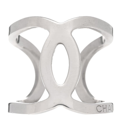 Chanel Metal CC Ring 55 7.25 Silver 1 of 4