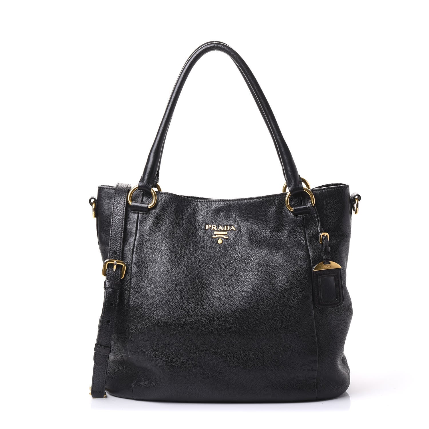 Prada Vitello Daino Hobo Black 1 of 8