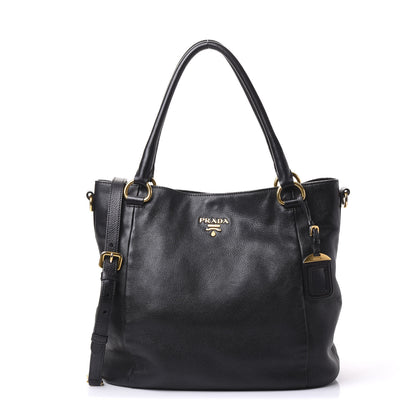 Prada Vitello Daino Hobo Black 1 of 8