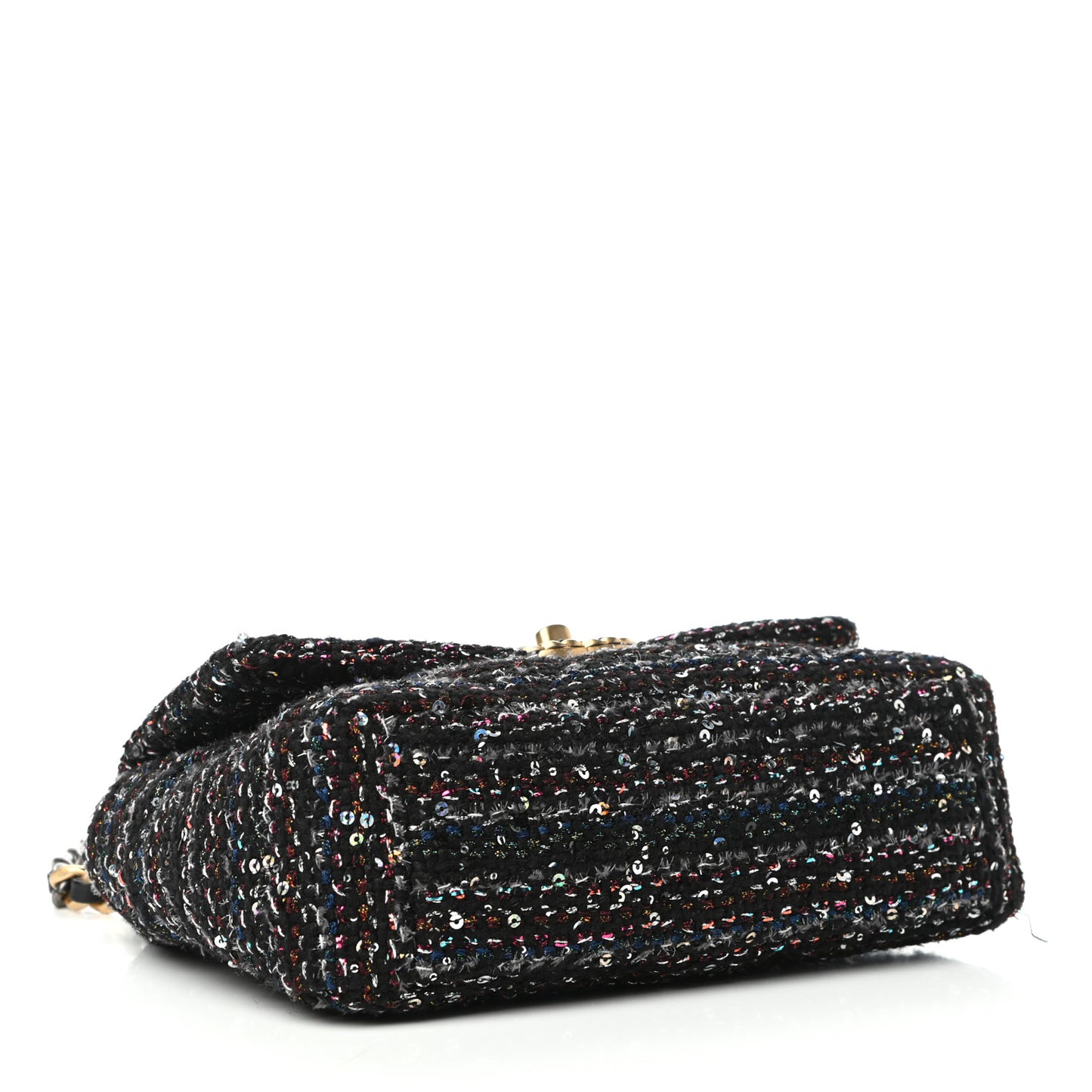 Tweed Sequin Quilted Medium Chanel 19 Flap Black Multicolor