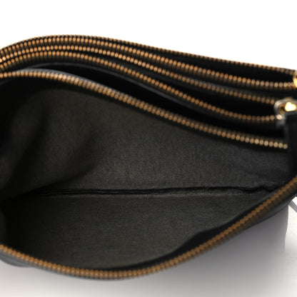Celine Lambskin Large Trio Crossbody Bag Black 6 of 9