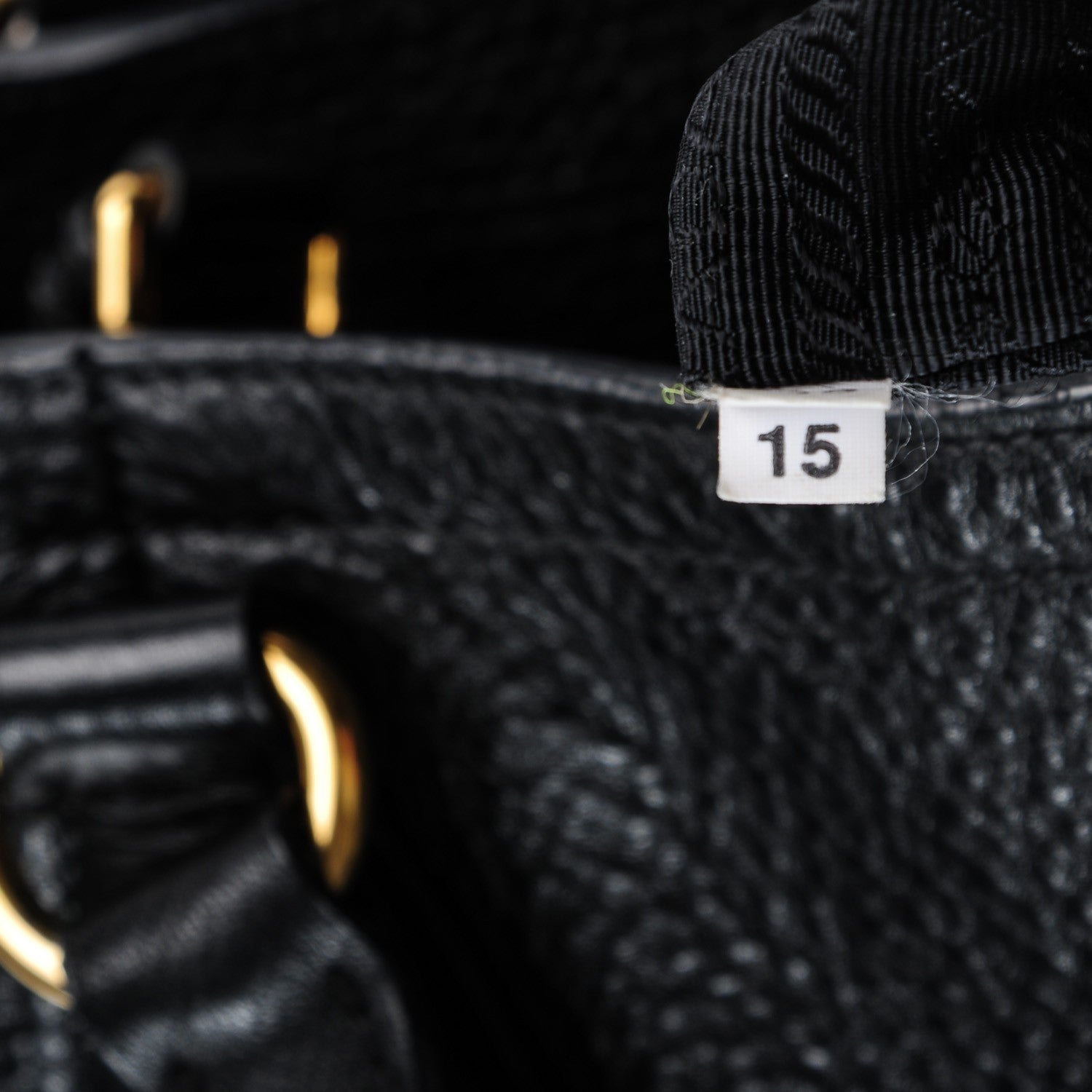 Prada Vitello Daino Tote Nero Black 8 of 9