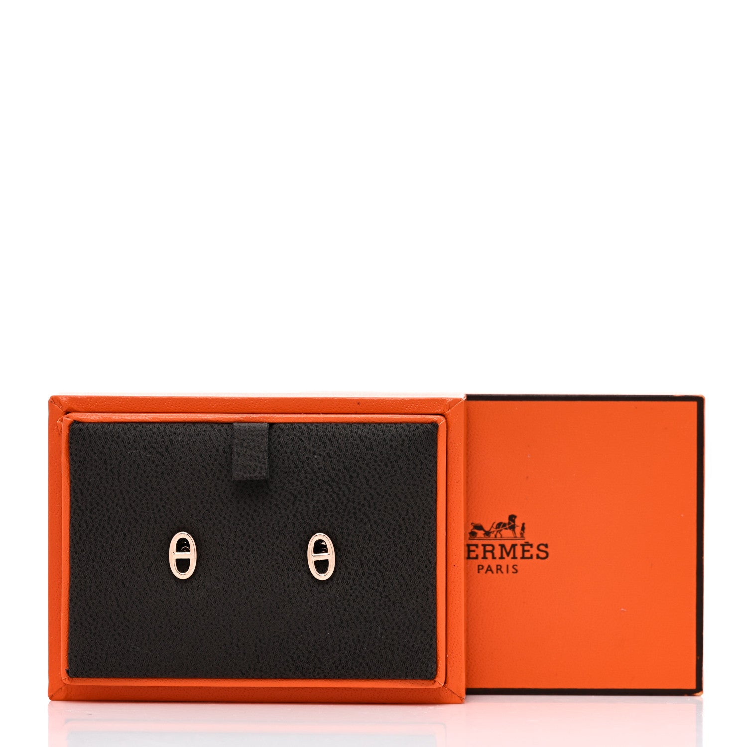 Hermes 18K Rose Gold TPM Farandole Stud Earrings 5 of 5