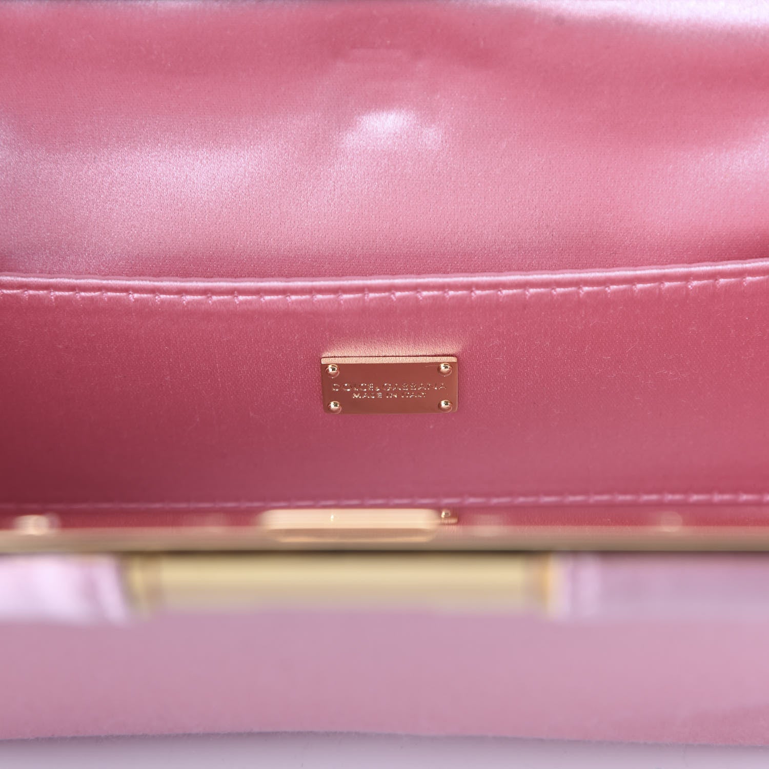 Dolce & Gabbana Satin Chain Clutch Pink 8 of 10