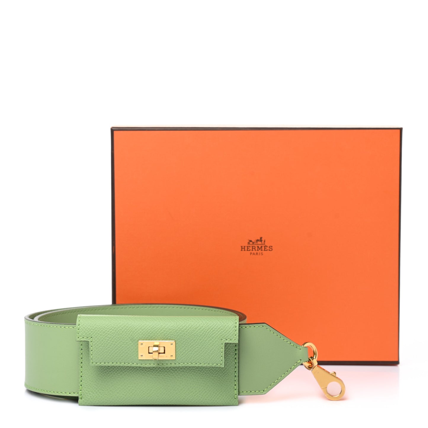 Swift Epsom Pocket Kelly Shoulder Strap Vert Criquet