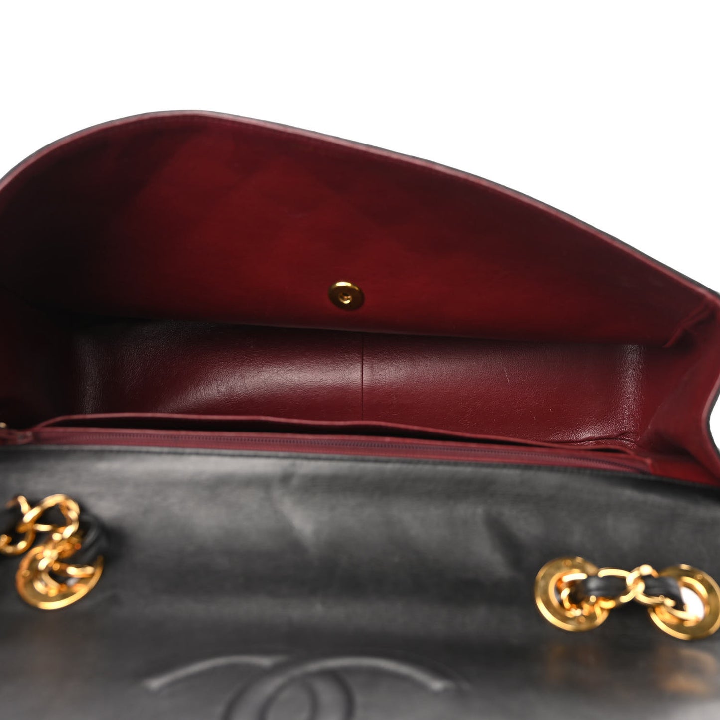 Lambskin Quilted XL Jumbo Single Flap Black