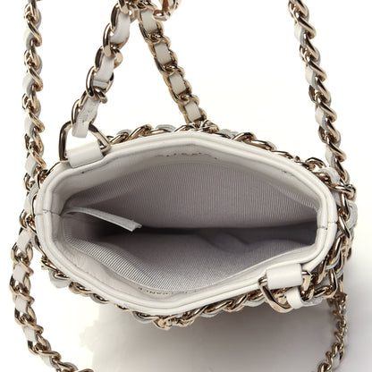 Chanel Lambskin Tech Me Out Clutch With Chain White 3 of 4
