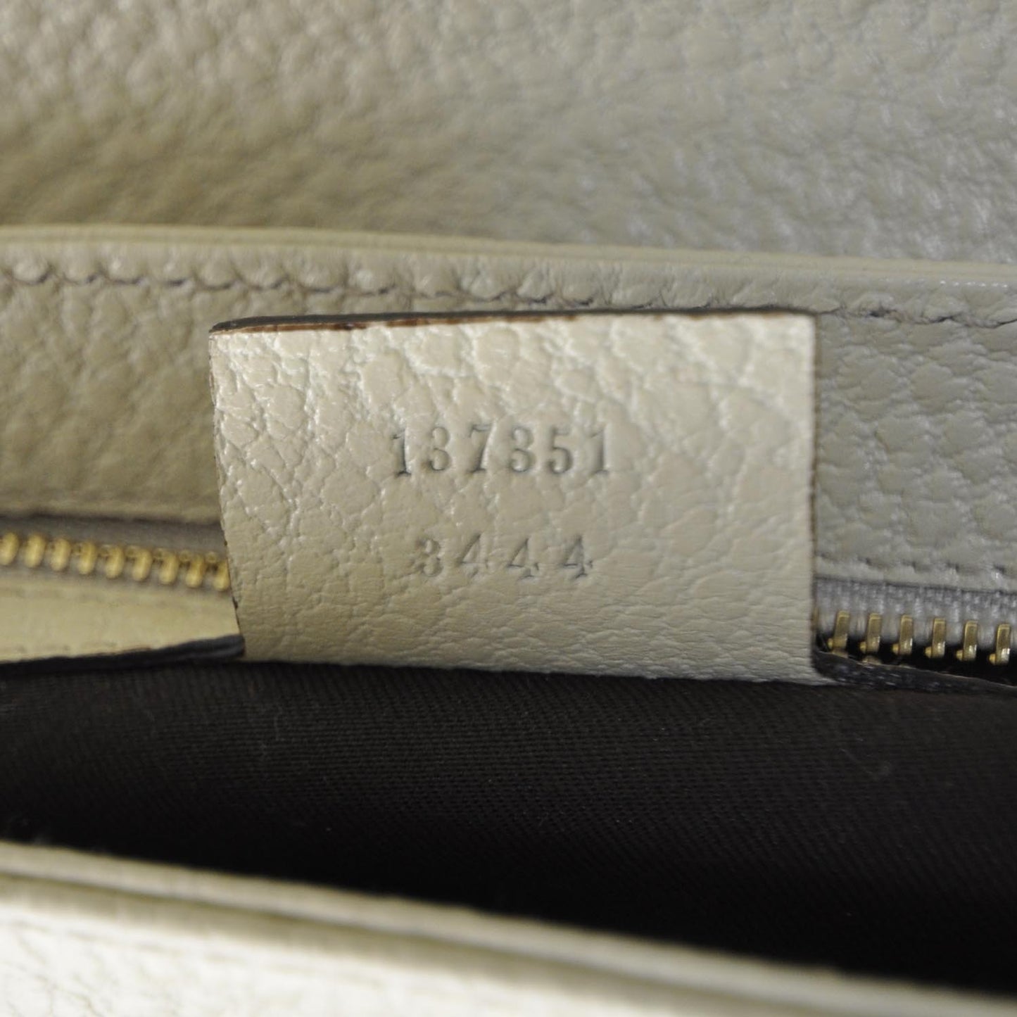 Leather Bamboo Top Handle Bag Ivory