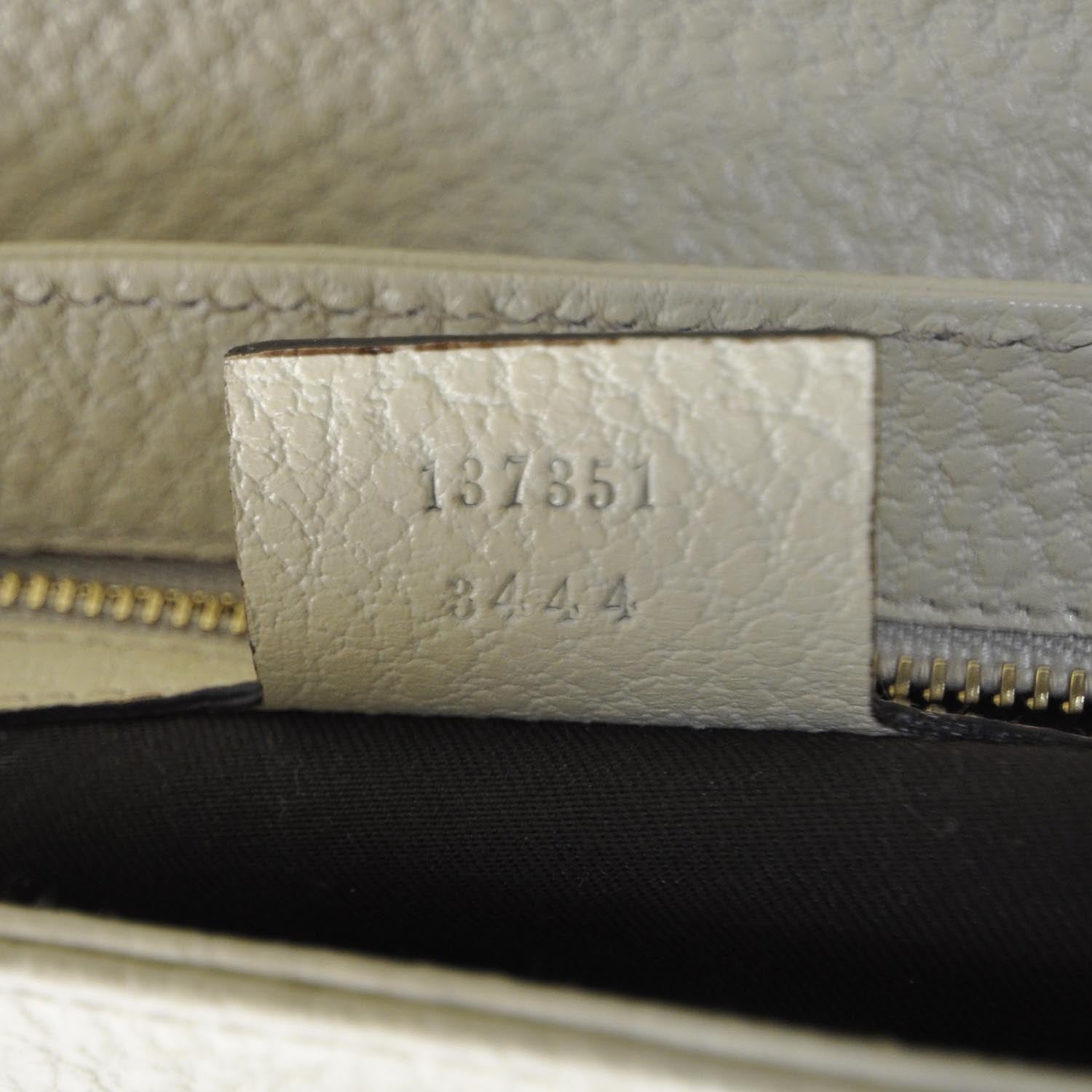 Gucci Leather Bamboo Top Handle Bag Ivory 9 of 10