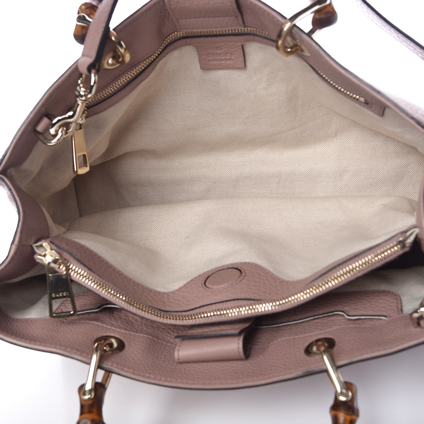 Pebbled Calfskin Medium Bamboo Shopper Tote Dark Cipria