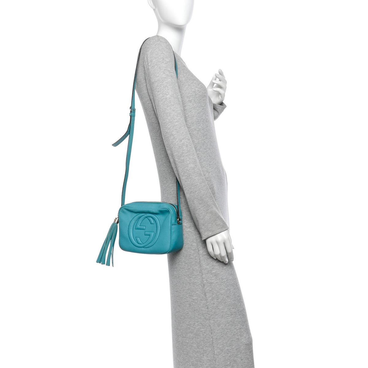 Gucci Pebbled Calfskin Small Soho Disco Bag Deep Cobalt 2 of 13