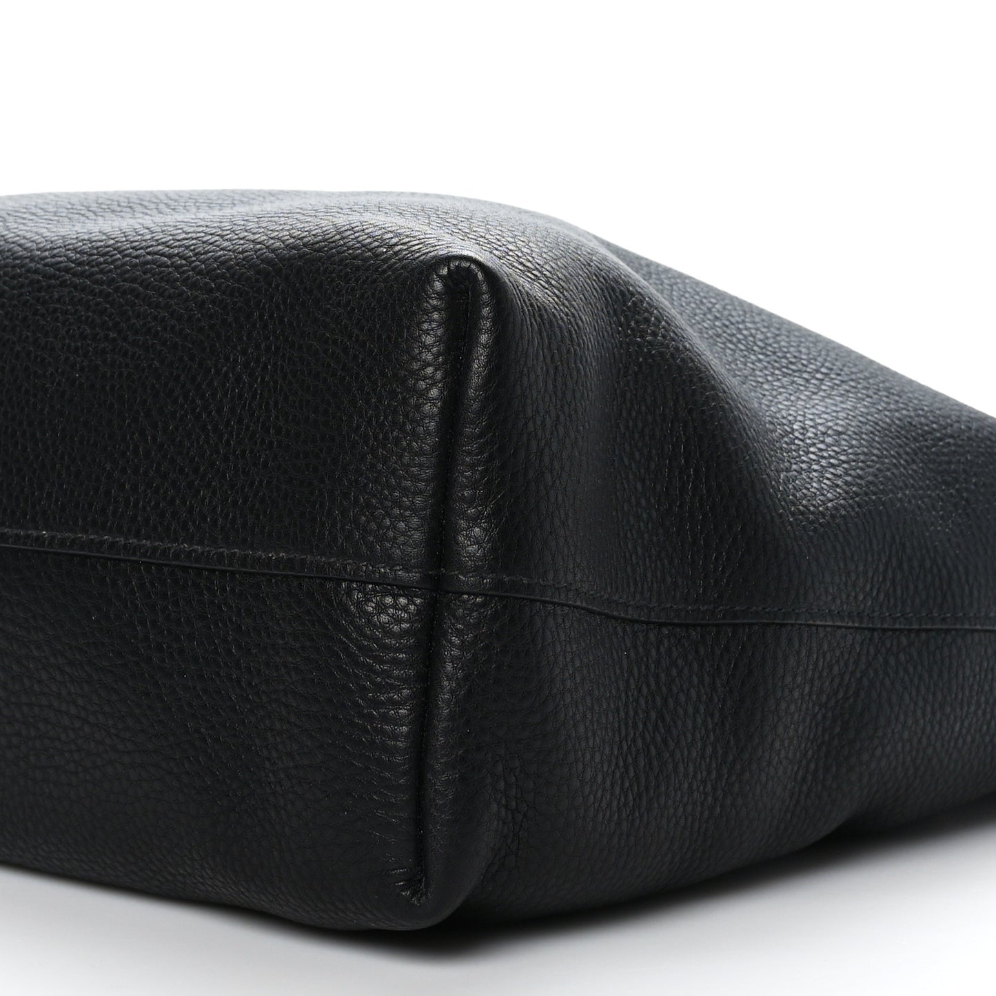Vitello Daino Shopping Tote Black