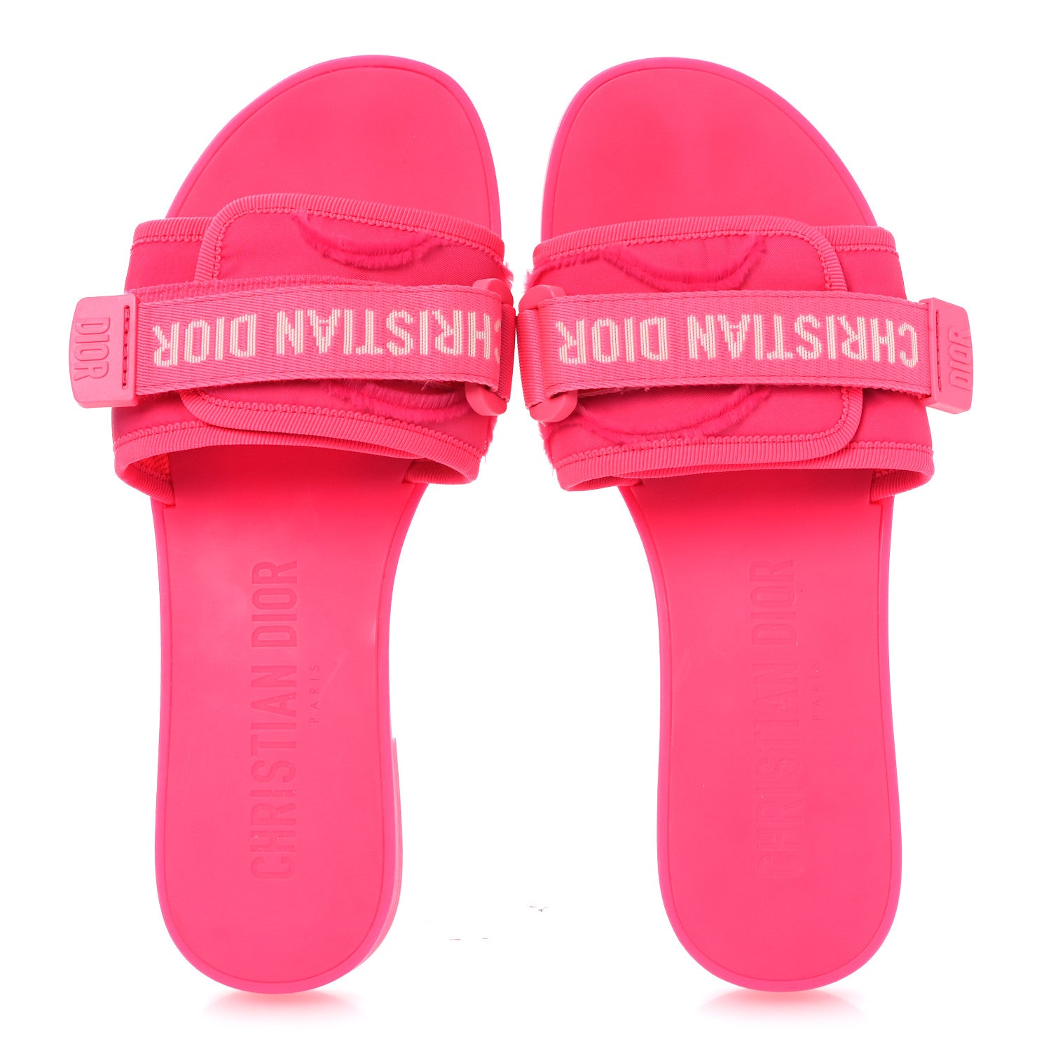 Christian Dior Technical Stretch Fabric Camouflage Dio(r)evolution Slide Sandals 38 Fuchsia Fluo 2 of 12