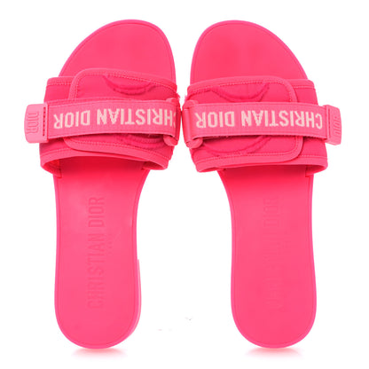 Christian Dior Technical Stretch Fabric Camouflage Dio(r)evolution Slide Sandals 38 Fuchsia Fluo 2 of 12