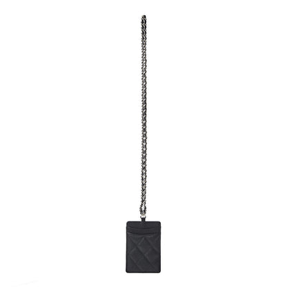 Chanel Caviar Quilted Card Holder On Chain Black 3 of 7