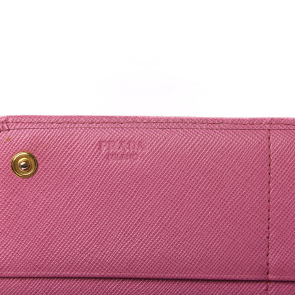 Prada Saffiano Metal Continental Flap Wallet Geranio 8 of 10