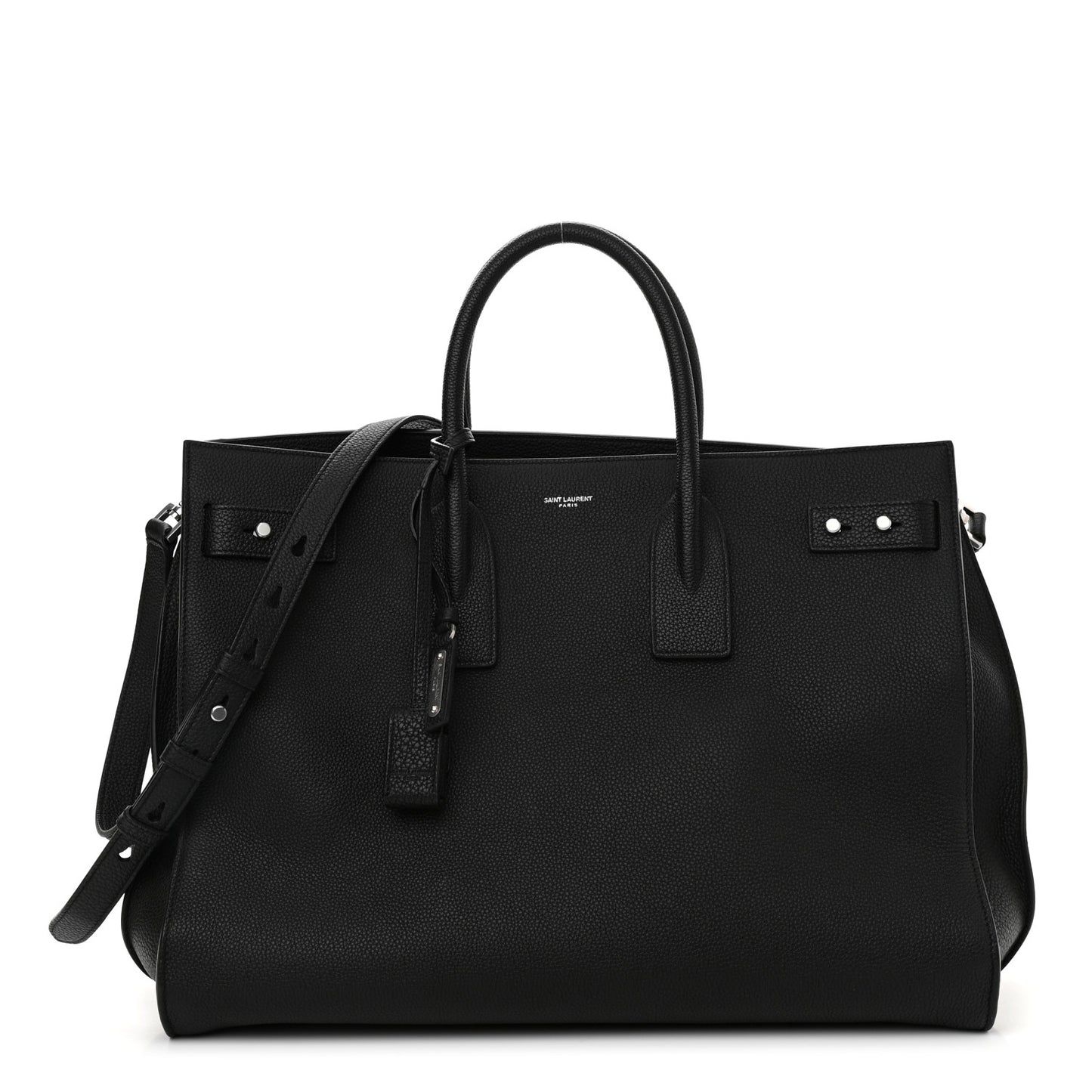 Grained Calfskin Large Souple Sac De Jour Black