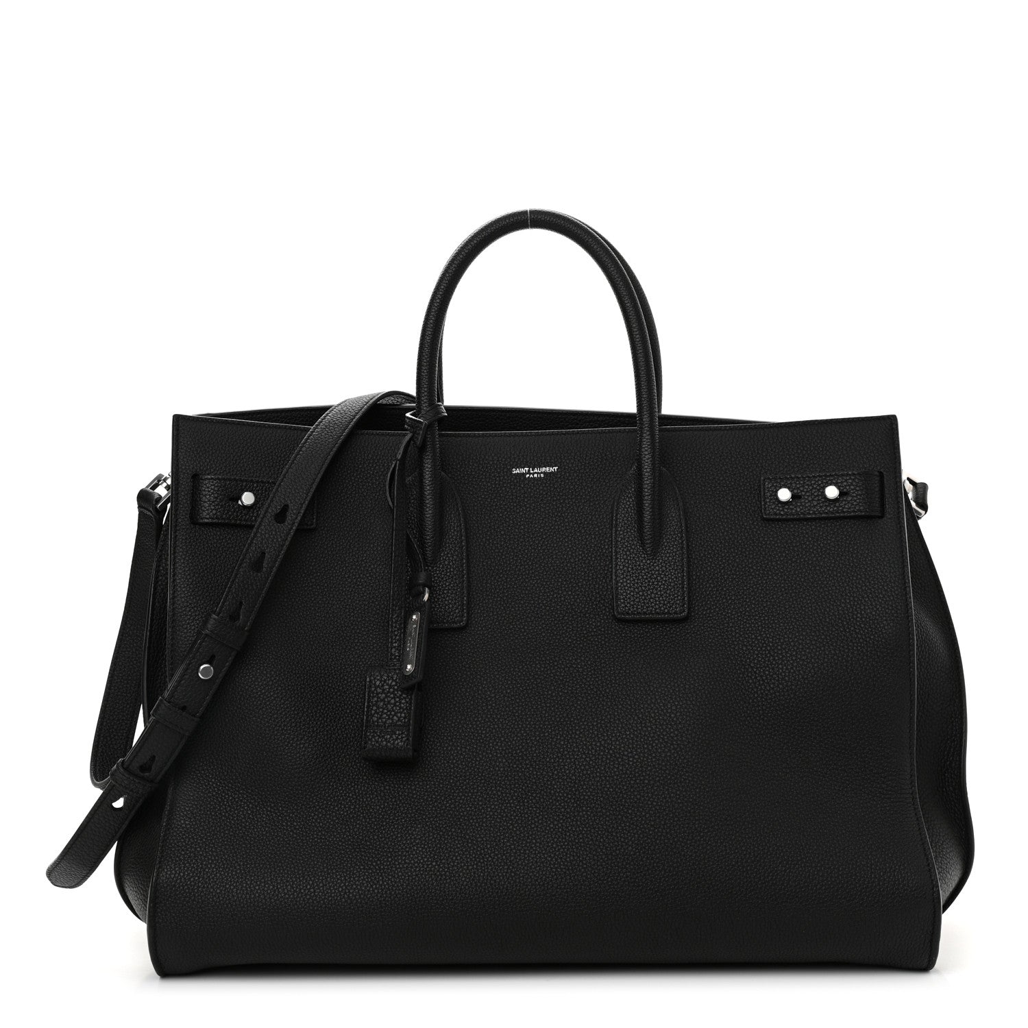 Saint Laurent Grained Calfskin Large Souple Sac De Jour Black 1 of 14