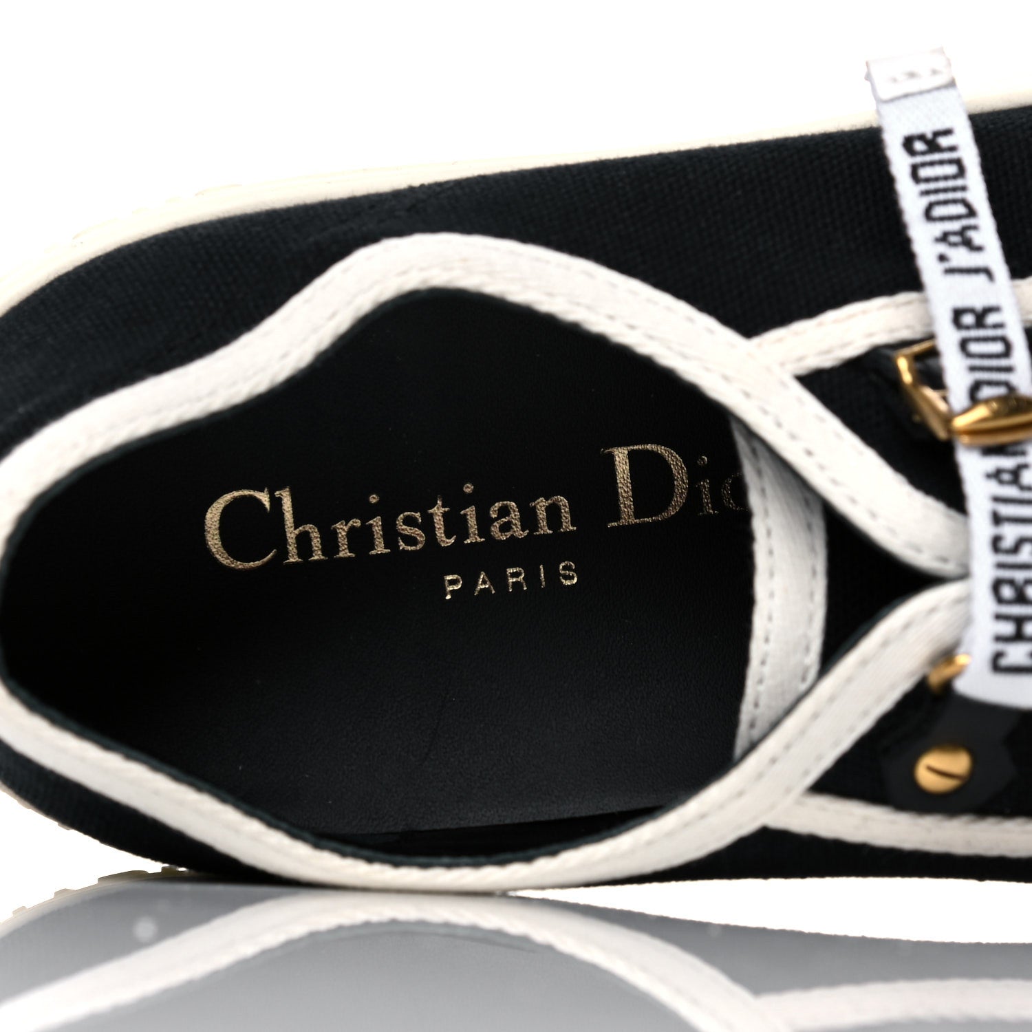 Christian Dior Canvas Walk'N'Dior Low Top Sneakers 37 Black 7 of 9
