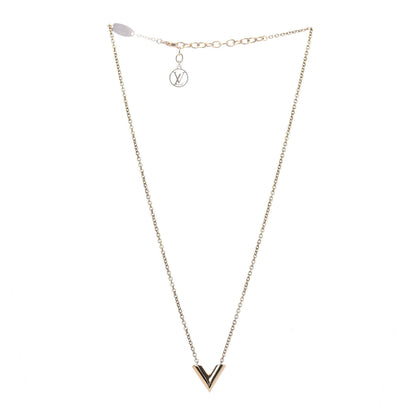 Louis Vuitton Essential V Necklace Gold 3 of 7