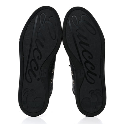 Gucci GG Monogram Calfskin Womens Low Top Sneakers 36 Piombo Black 5 of 6