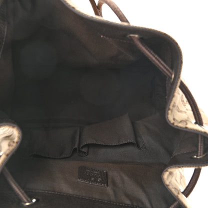 Gucci Monogram Dollar Calfskin O Drawstring Backpack Beige Ebony Testa di Moro Dark Chocolate 5 of 12