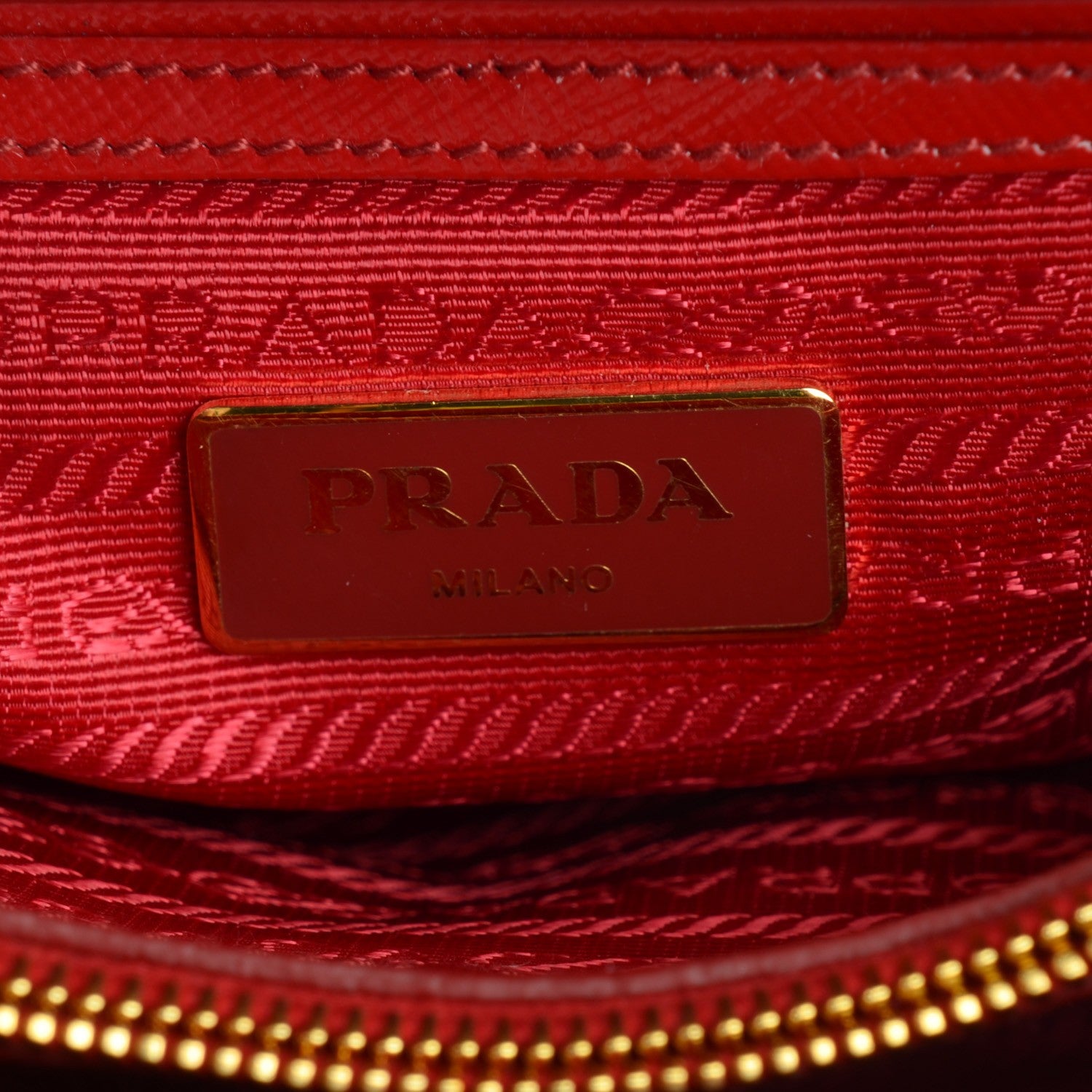 Prada Saffiano Vernice Mini Promenade Tote Rosso 2 of 10