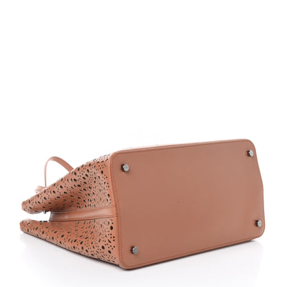 Alaia Calfskin Vienne Wave Mina 32 Bag Tan Clair 4 of 9