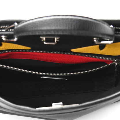 Fendi Cuoio Romano Selleria Monster Eyes Inlay Large Mens Peekaboo Iconic Essential Satchel Black Sunflower 7 of 13
