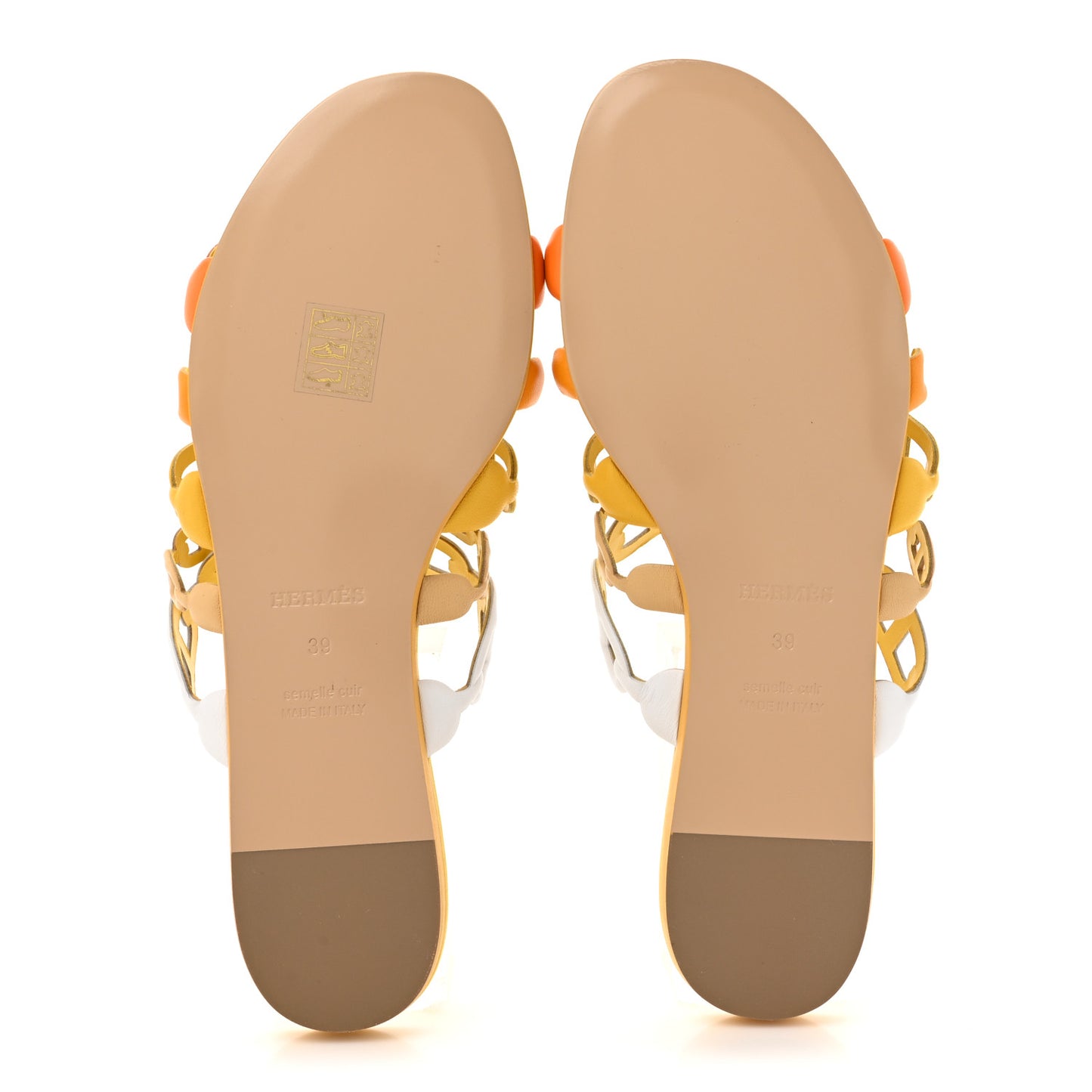 Nappa Thalassa Sandals 39 Jaune Citrone