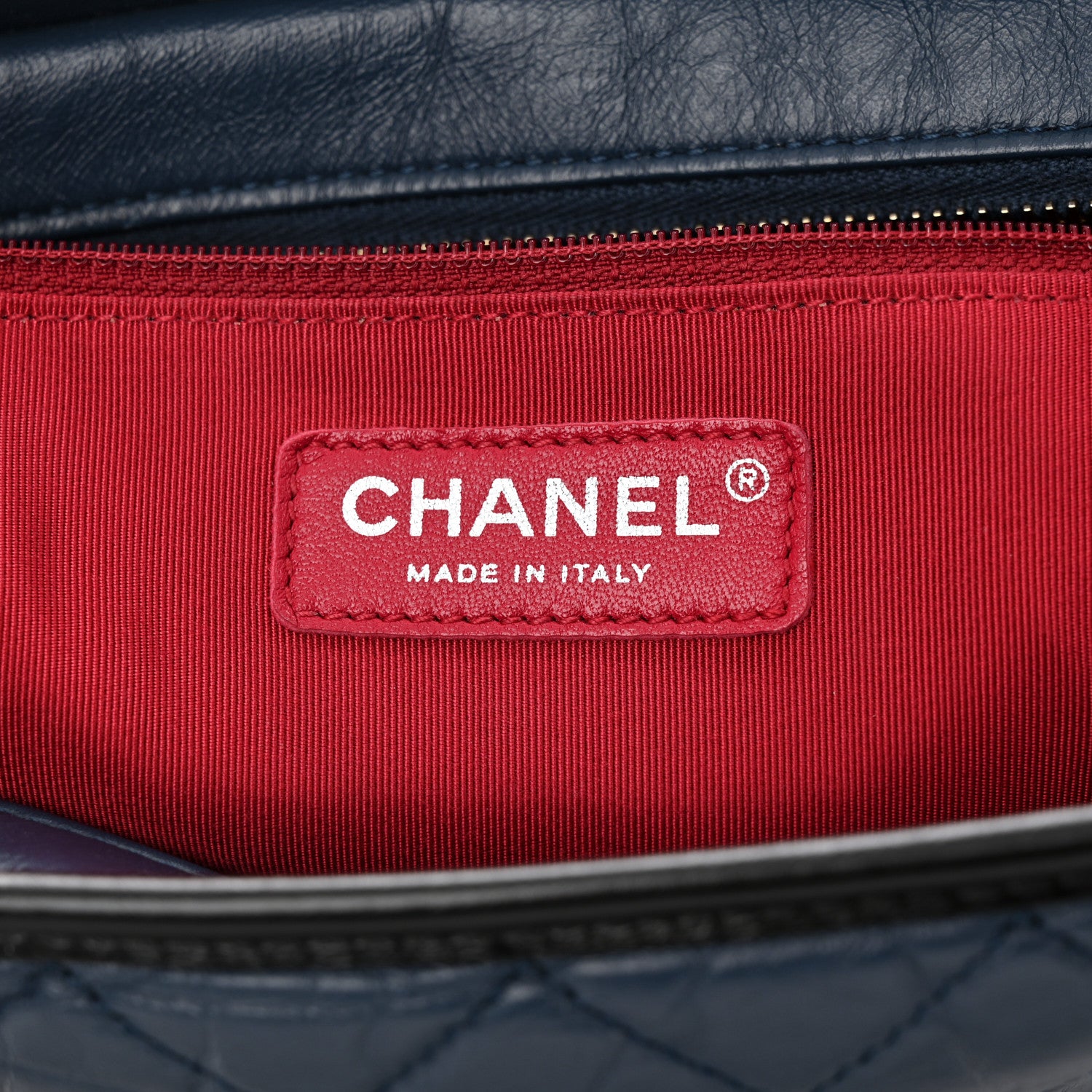 Chanel Aged Calfskin Quilted Medium Gabrielle Hobo Navy Black 6 of 12