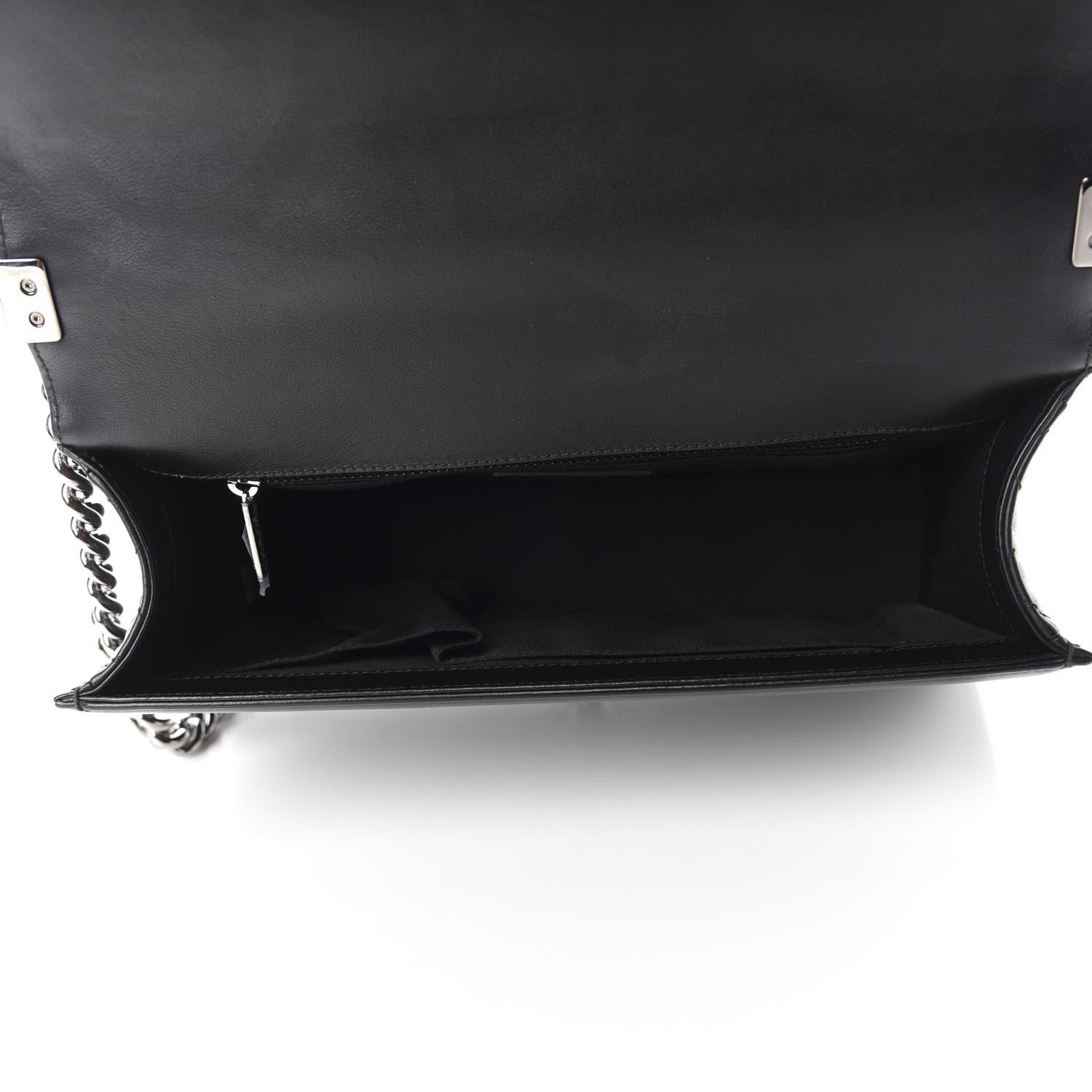 Chanel Calfskin Chevron Quilted Medium Boy Flap Black 5 of 15