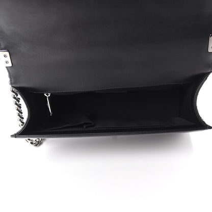Chanel Calfskin Chevron Quilted Medium Boy Flap Black 5 of 15